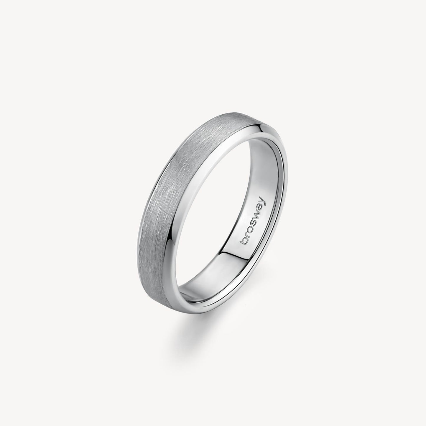 Anello Uomo Brosway Ink Acciaio Fascetta Satinata - Misura 19