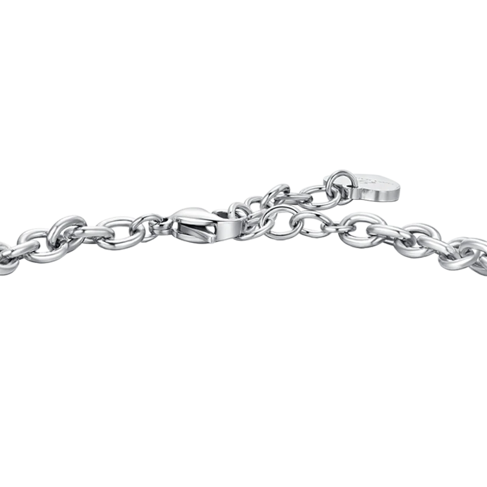 Bracciale Luca Barra Acciaio Charm Scritta "La Migliore Madrina Dell' Universo" + Stella