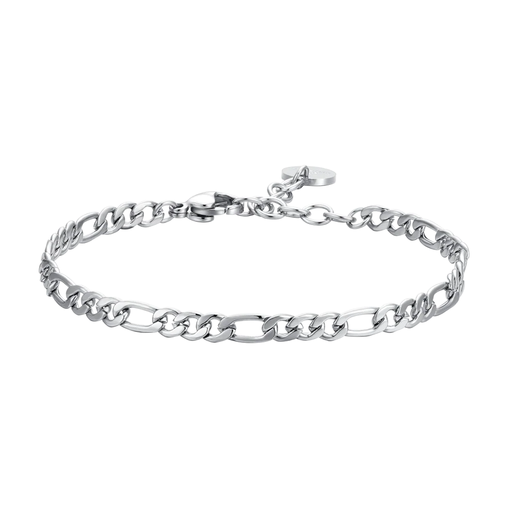 Bracciale Luca Barra Acciaio Catena Maglia Figaro