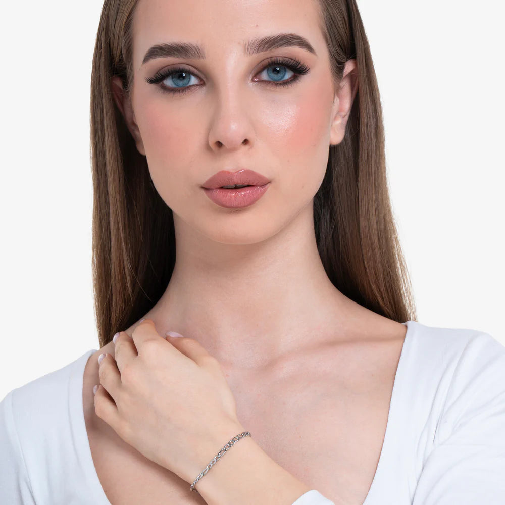 Bracciale Luca Barra Acciaio Catena Maglia Figaro
