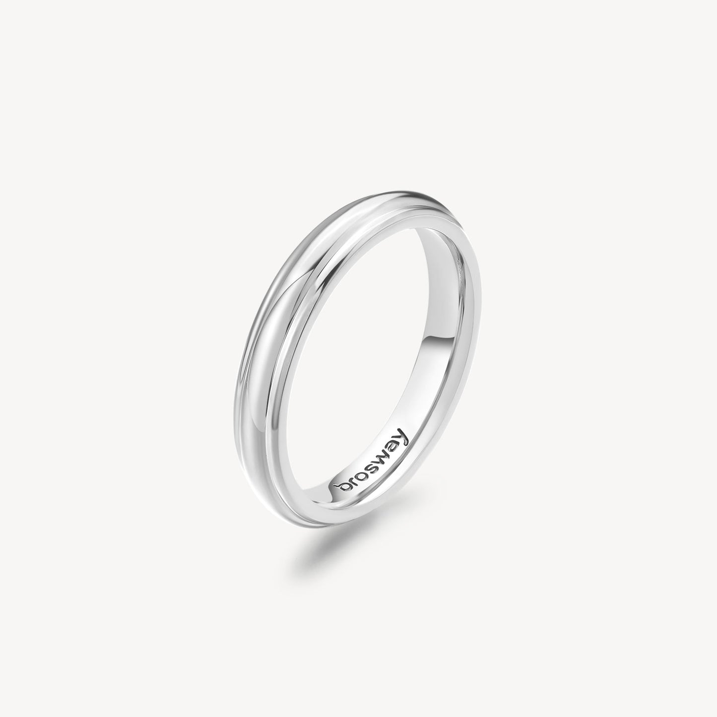 Anello Brosway Knocker Uomo A Fascetta In Acciaio - Misura 25