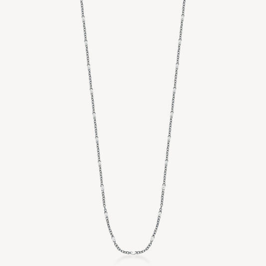 Collana Brosway Essential In Acciaio Maglia Catena Con Elementi Dischetti