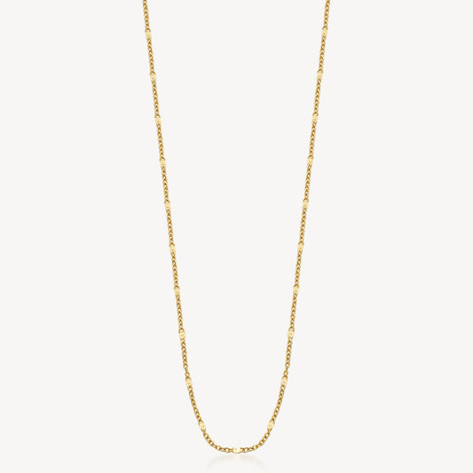 Collana Brosway Essential Pvd Oro Maglia Catena Con Elementi Dischetti Cm.44