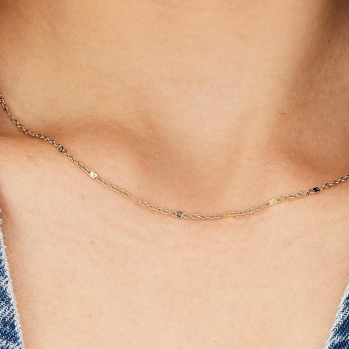Collana Brosway Essential Pvd Oro Maglia Catena Con Elementi Dischetti Cm.44