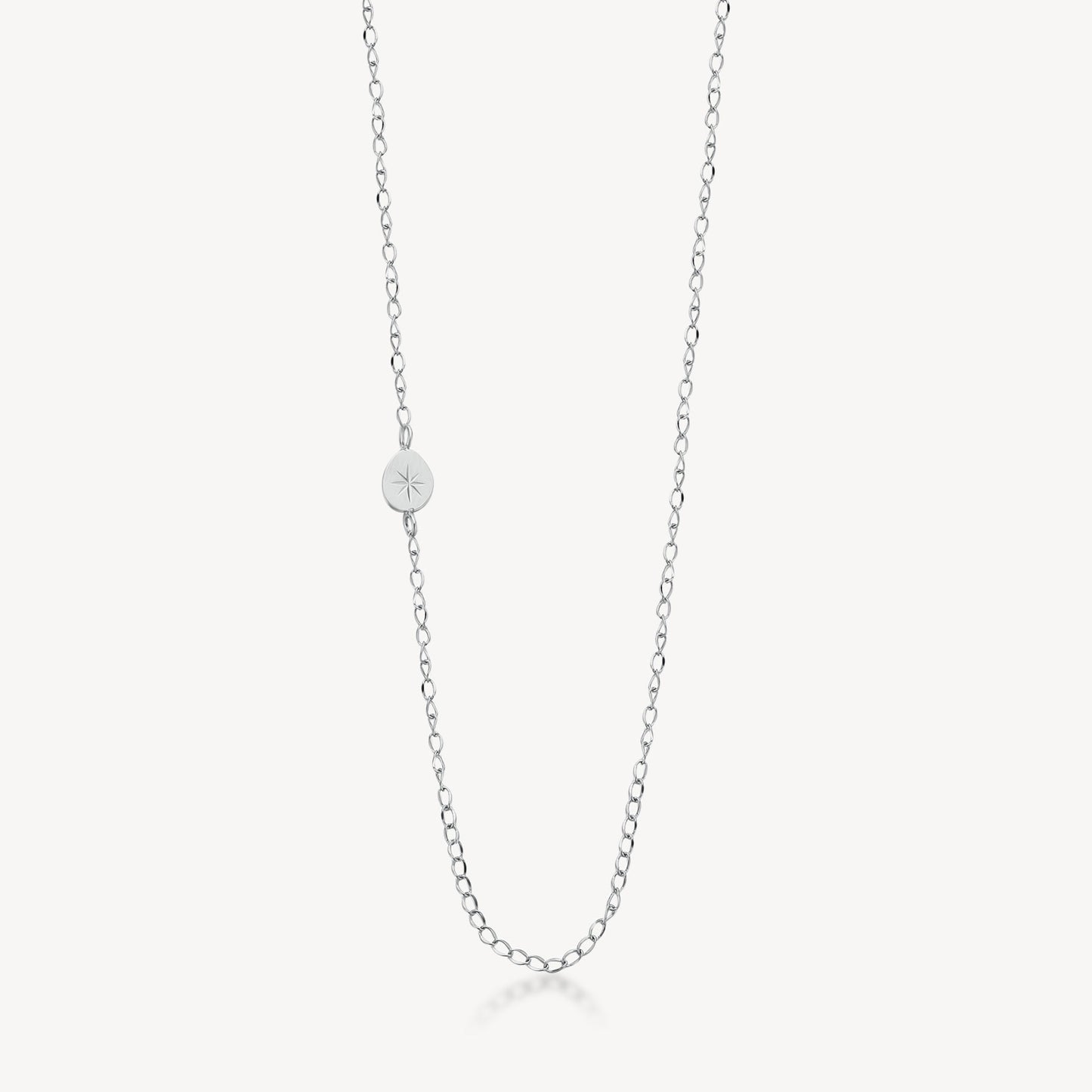 Collana Brosway Essential Acciaio Maglie Ovali Con Elemento Cerchio Stella
