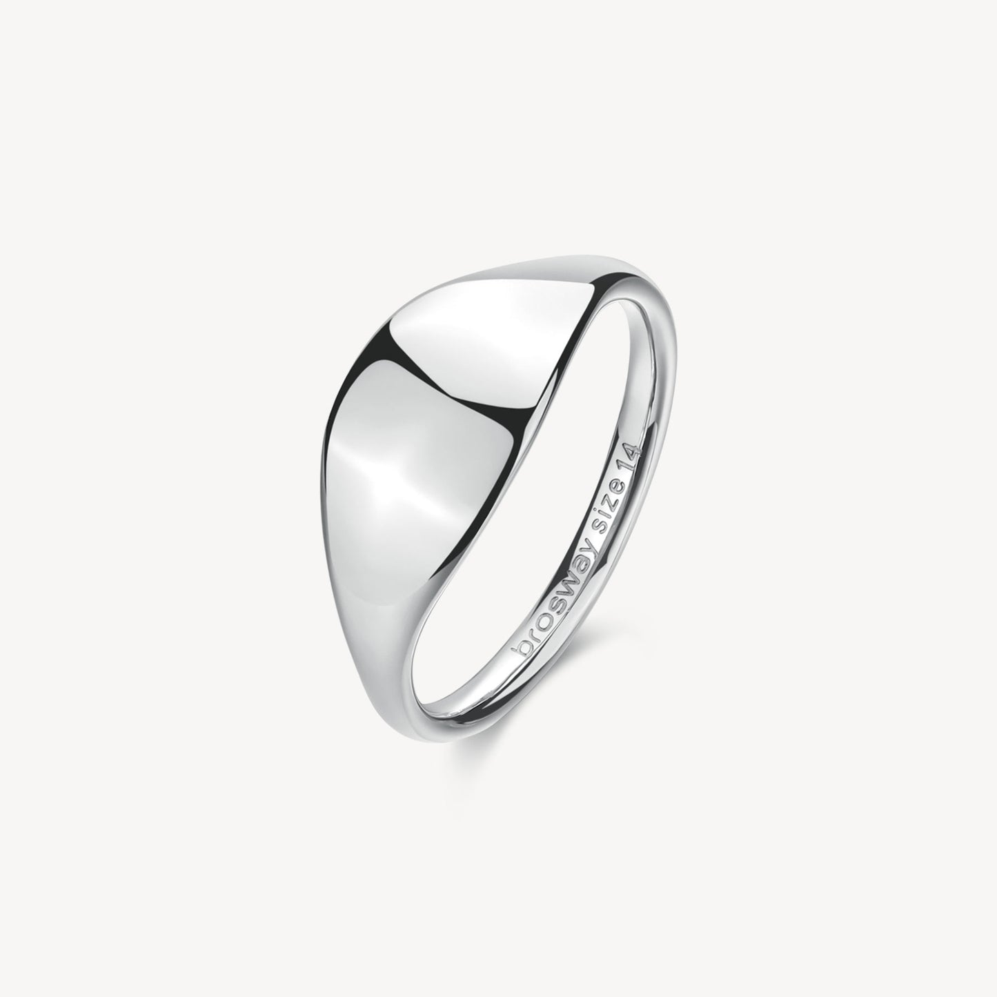 Anello Brosway Essential Sigillo Ovale Acciaio - Misura 18