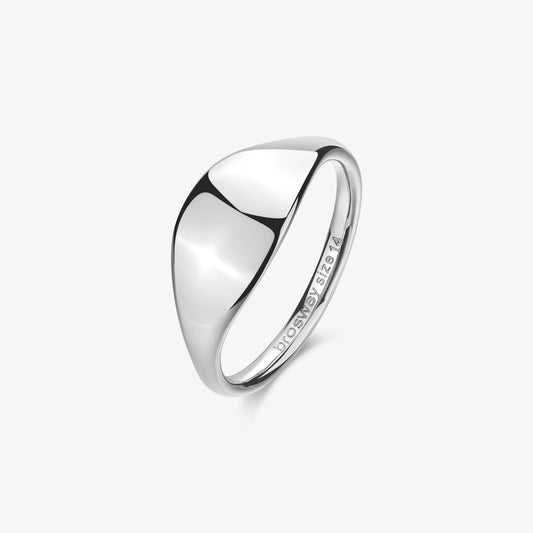 Anello Brosway Essential Sigillo Ovale Acciaio - Misura 12