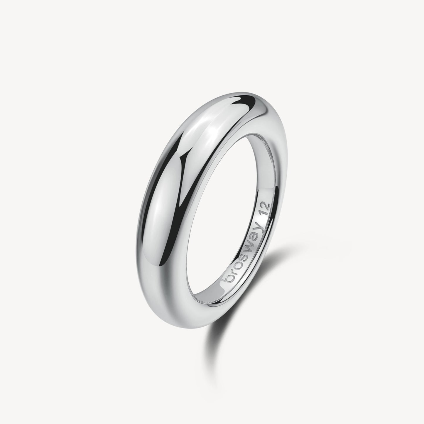 Anello Brosway Essential Fedina Smussata Acciaio Satinato Lucido - Misura 18