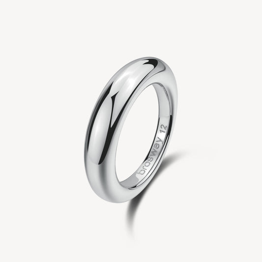 Anello Brosway Essential Fedina Smussata Acciaio Satinato Lucido - Misura 18