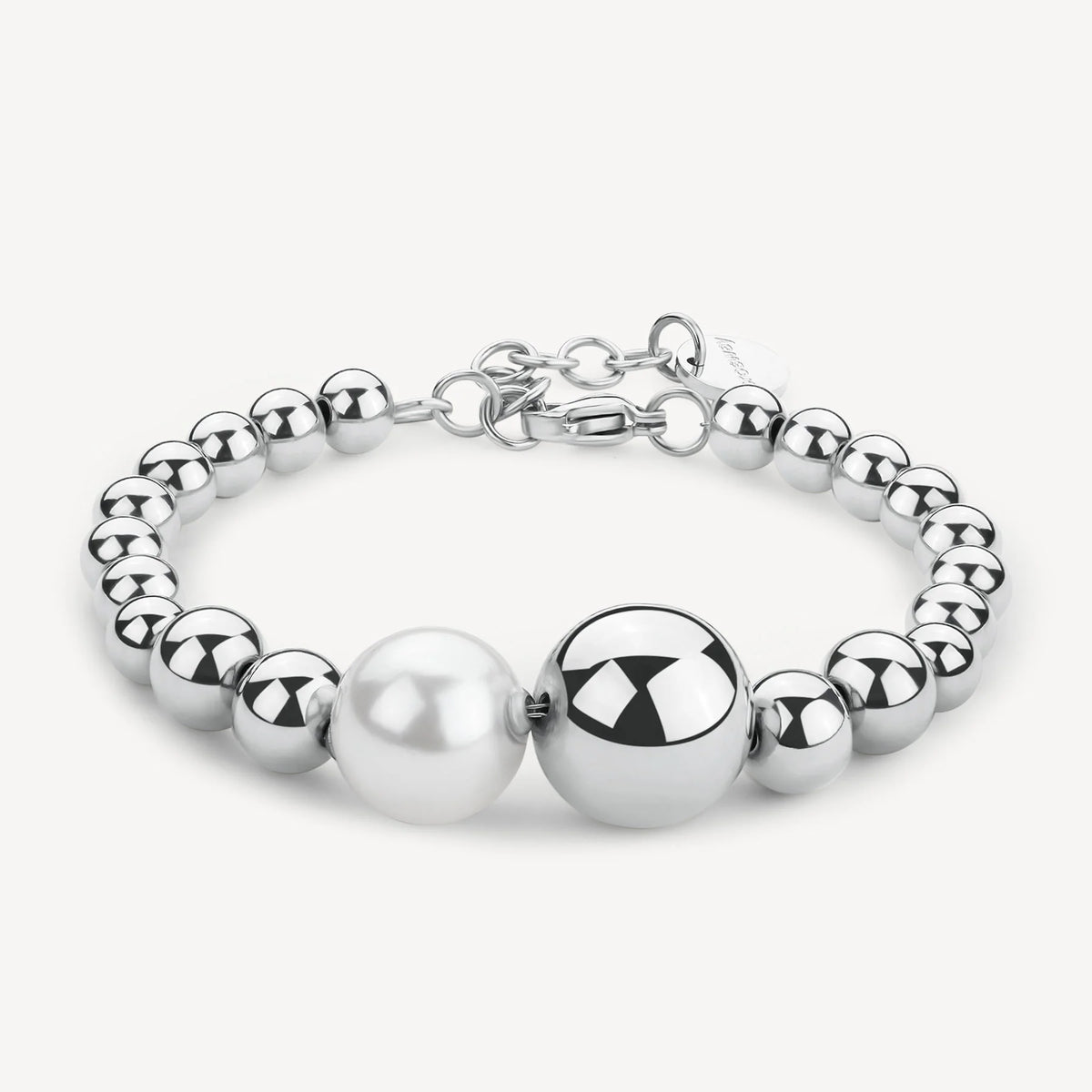 Bracciale Brosway Perfect A Sfere Decrescere In Acciaio Con 1 Perla