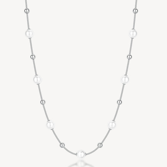 Collana Girocollo Brosway Perfect Acciaio Con Sfere e Perle