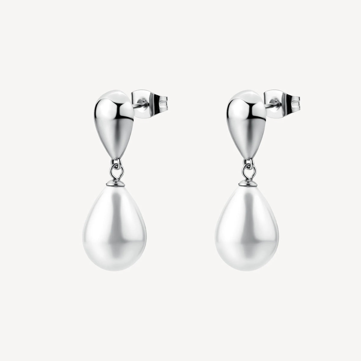 Orecchini Pendenti Brosway Perfect Acciaio Con Goccia + Perla Goccia
