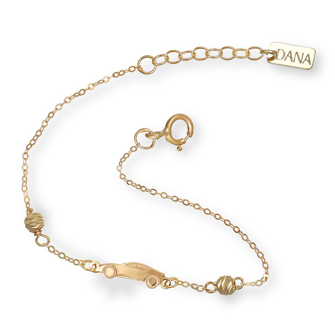Bracciale Dana Petit Baby Oro Giallo 9 Kt Ferrari e 2 Sfere