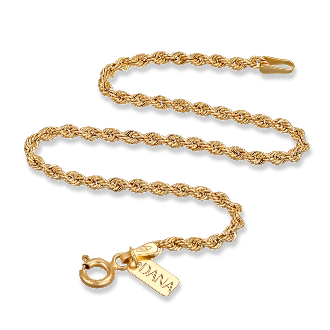 Bracciale Unisex Dana Gli Intramontabili Oro Giallo 9 Kt Corda Laser
