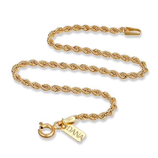 Bracciale Unisex Dana Gli Intramontabili Oro Giallo 9 Kt Corda Laser