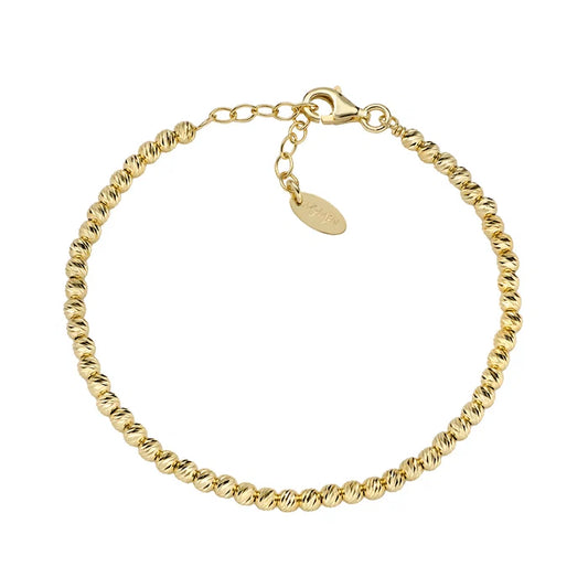 Bracciale Amen Essential Argento Dorato Sfere Diamantate