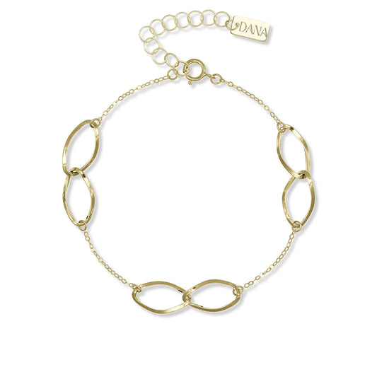 Bracciale Dana Everyday Oro Giallo 9 Kt con 3 Coppie Di Maglie Ovali