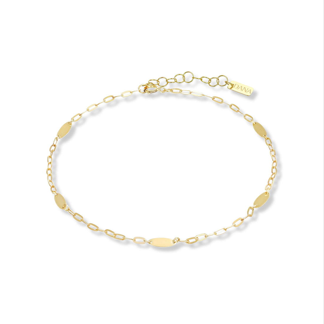 Bracciale Uomo Dana Urban Oval Oro Giallo 9 Kt.con Ovali Lucidi