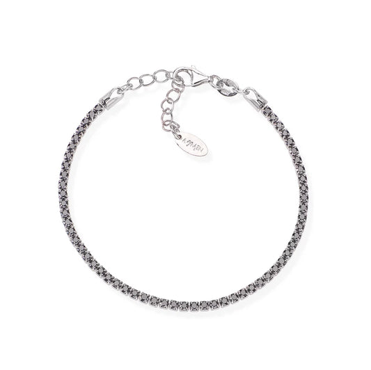 Bracciale Amen Tennis Argento Zirconi Neri