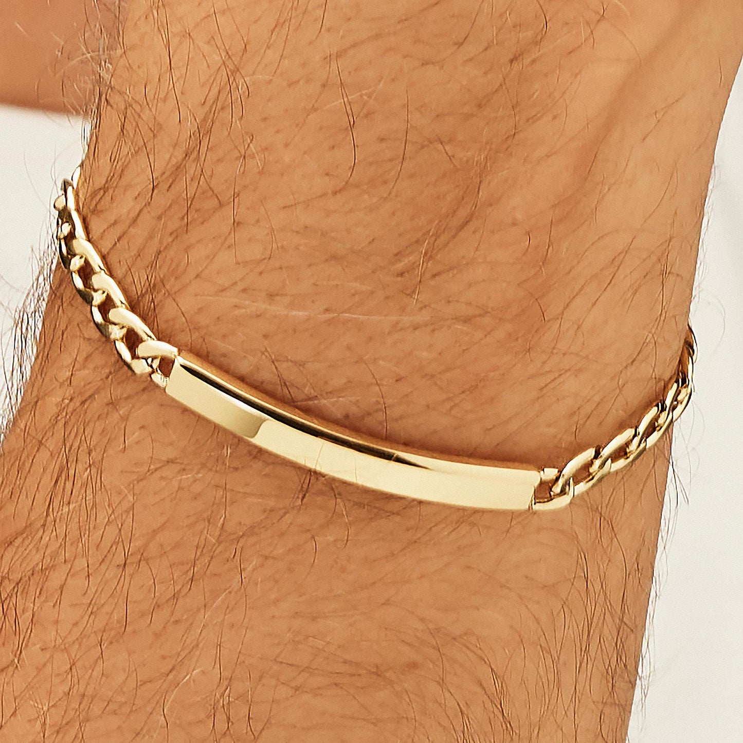 Bracciale Uomo Brosway Riptide Pvd Oro Catena Grumetta Con Piastrina Centrale