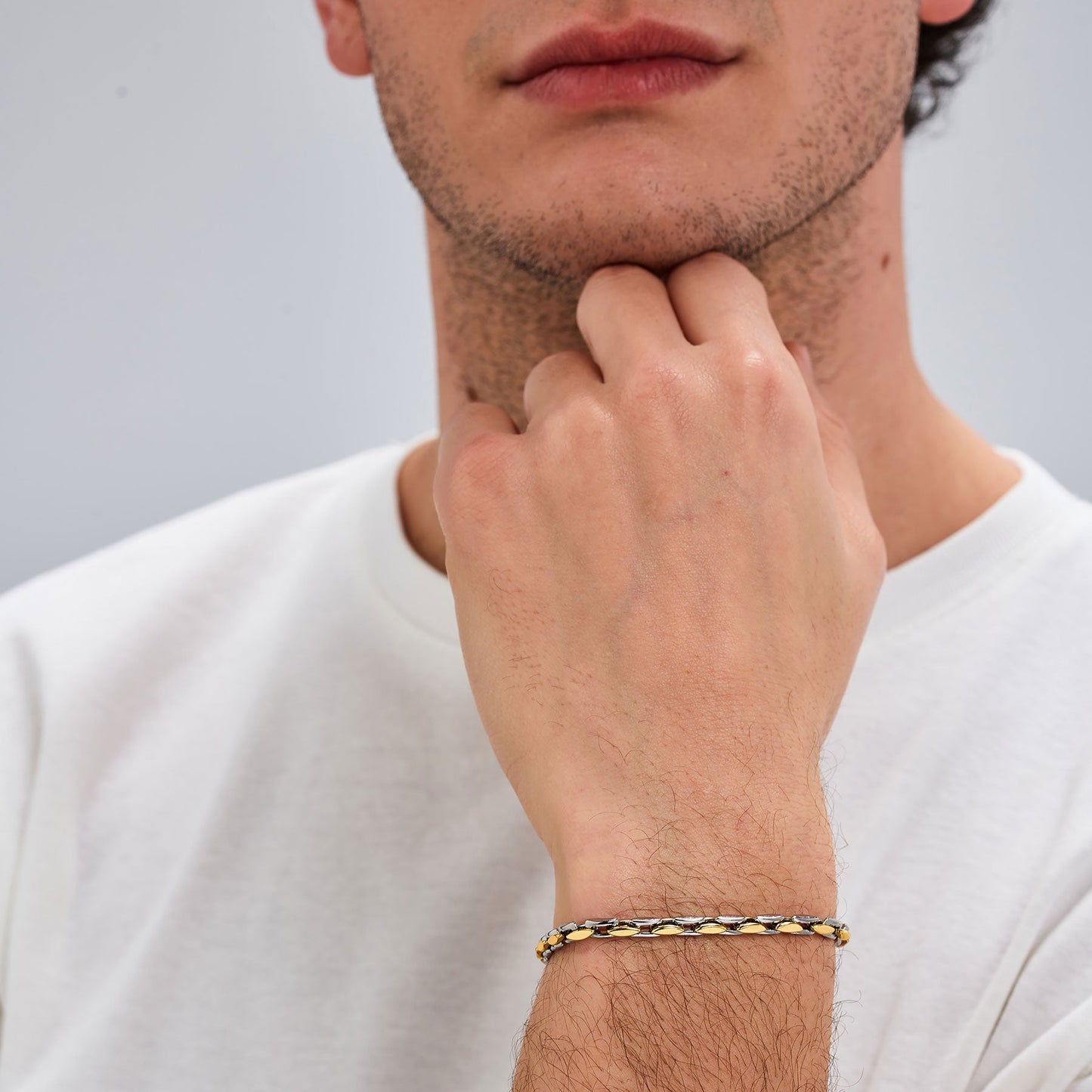 Bracciale Uomo Brosway Riptide Catena Acciaio/Pvd Oro