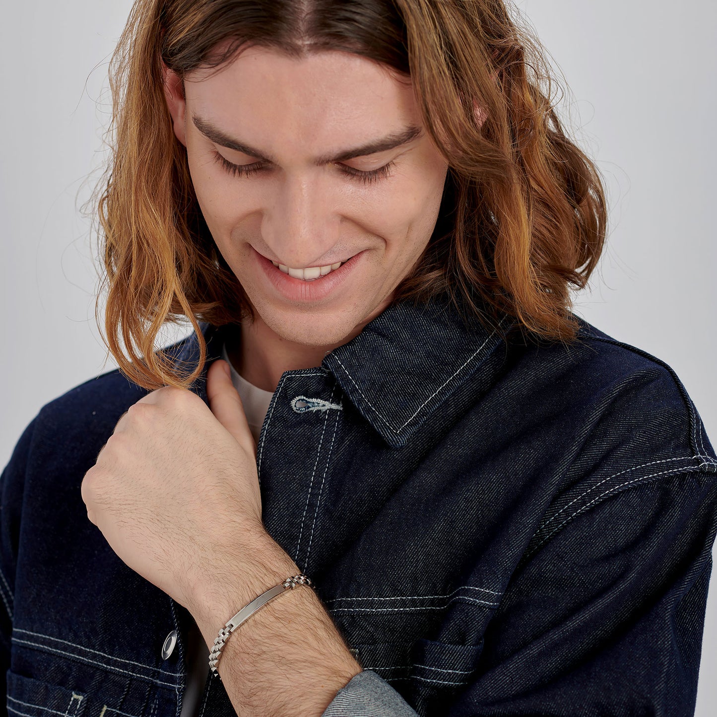 Bracciale Uomo Brosway Riptide Acciaio Lucido Satinato Piastrina Centrale