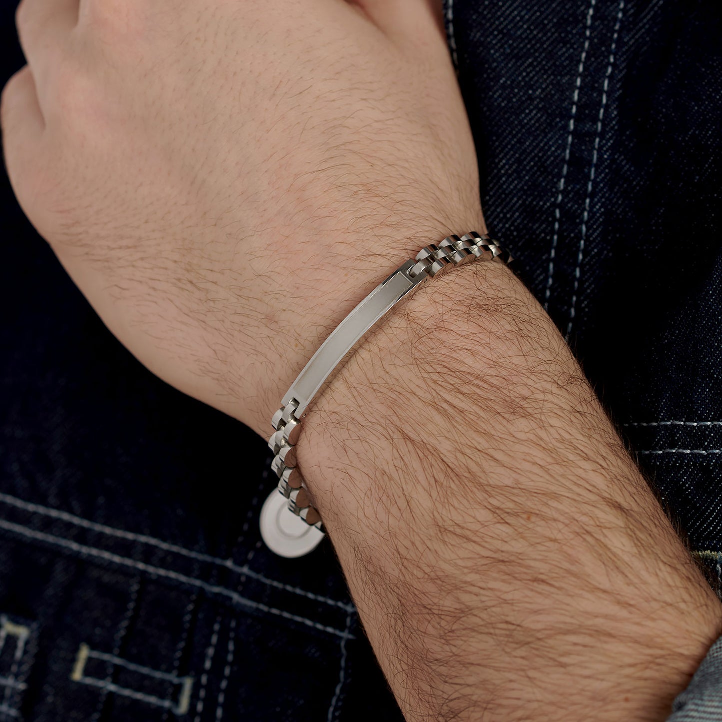 Bracciale Uomo Brosway Riptide Acciaio Lucido Satinato Piastrina Centrale