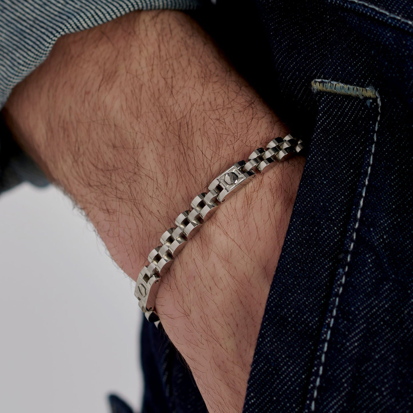 Bracciale Uomo Brosway Riptide Acciaio Elementi Vite