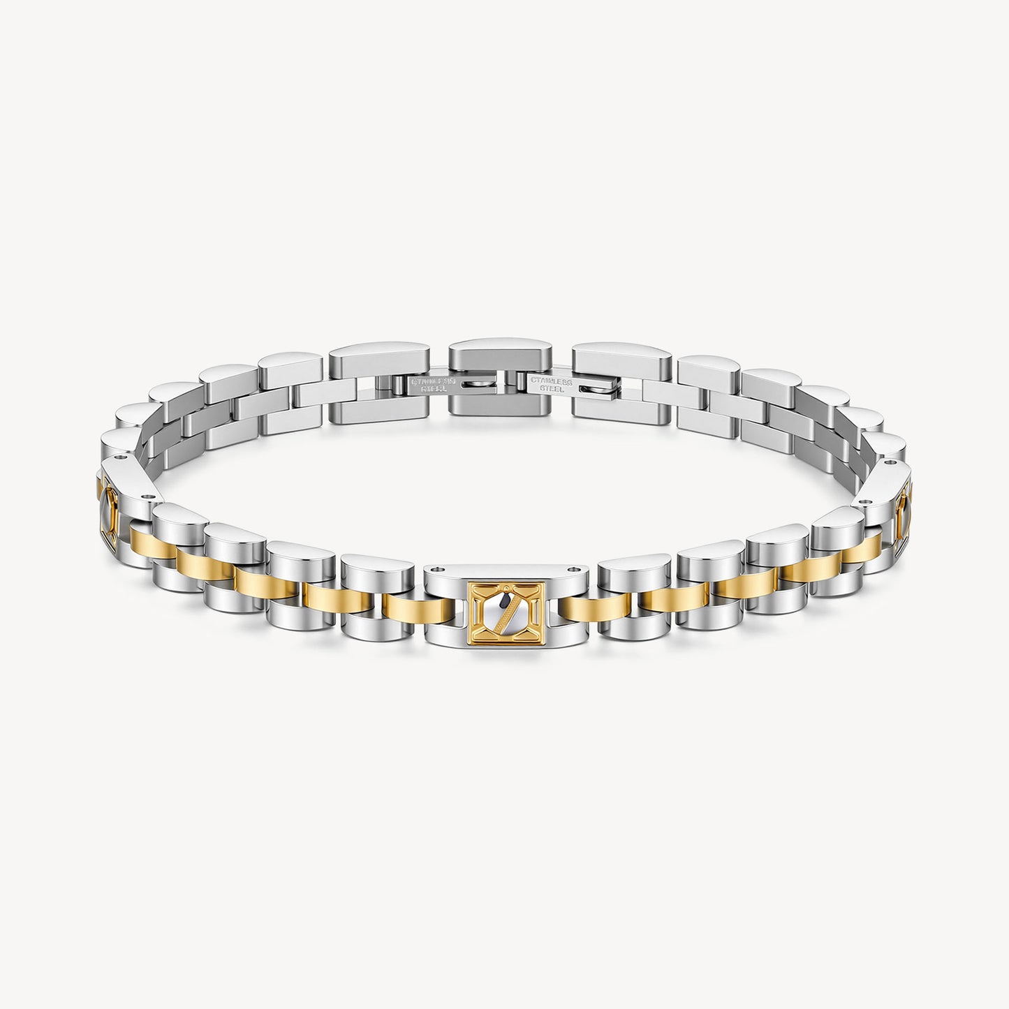 Bracciale Uomo Brosway Riptide Acciaio Pvd Oro con Elementi Vite