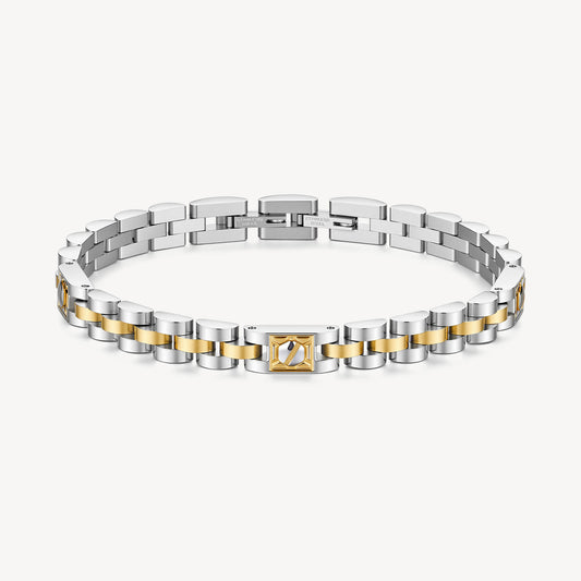 Bracciale Uomo Brosway Riptide Acciaio Pvd Oro con Elementi Vite