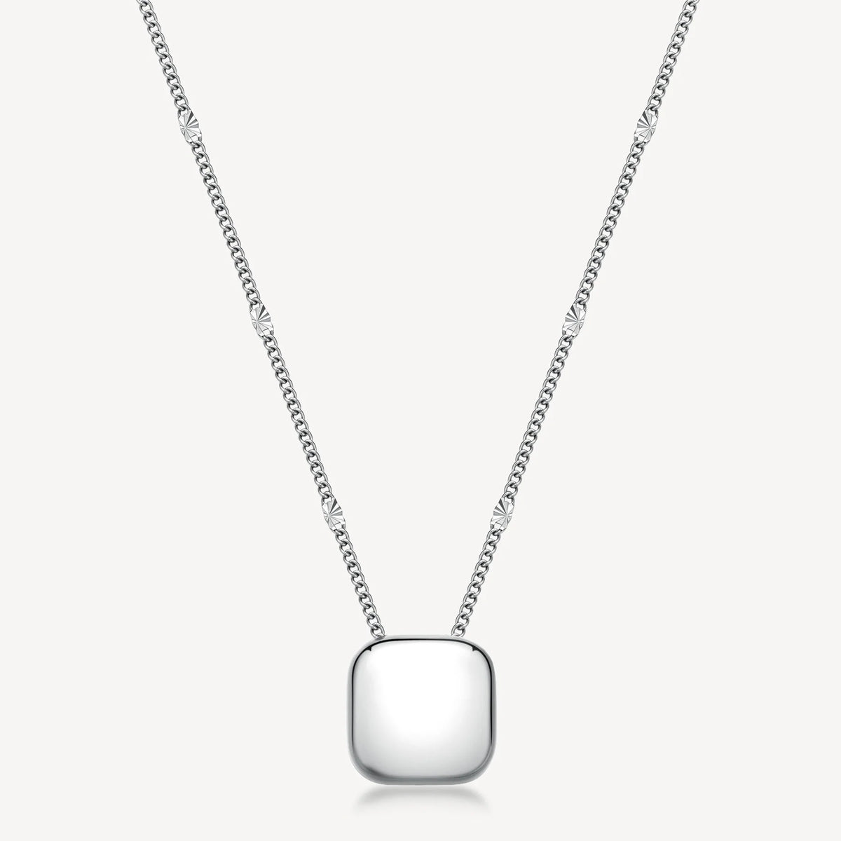 Collana Brosway Muse Acciaio Con Pendente Quadrato