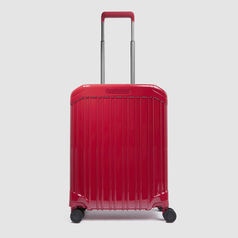 Trolley Piquadro Rigido Cabina 4 Ruote Policarbonato Rosso