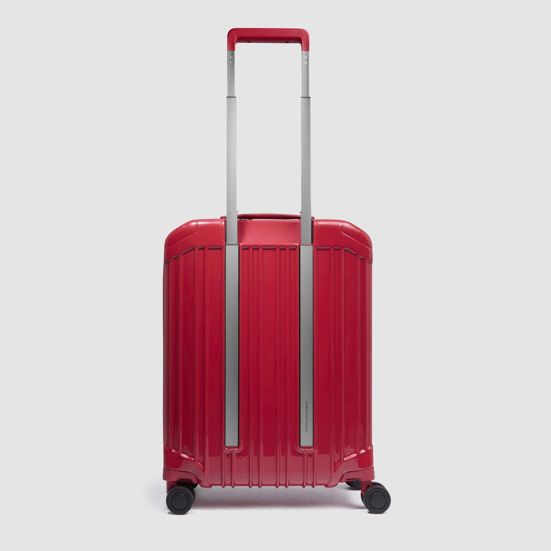 Trolley Piquadro Rigido Cabina 4 Ruote Policarbonato Rosso
