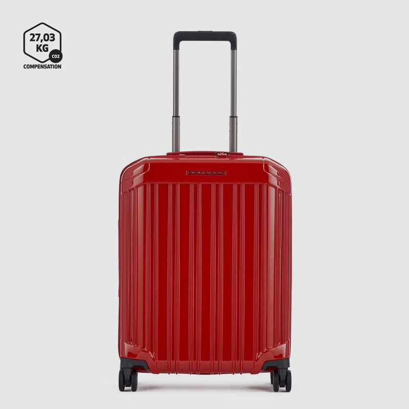 Trolley Piquadro Rigido Da Cabina 4 Ruote In Policarbonato Rosso