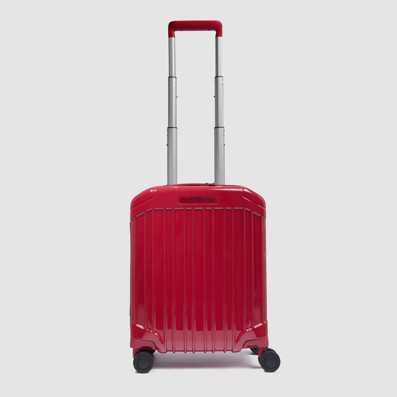 Trolley Piquadro Rigido Cabina 4 Ruote Policarbonato Rosso