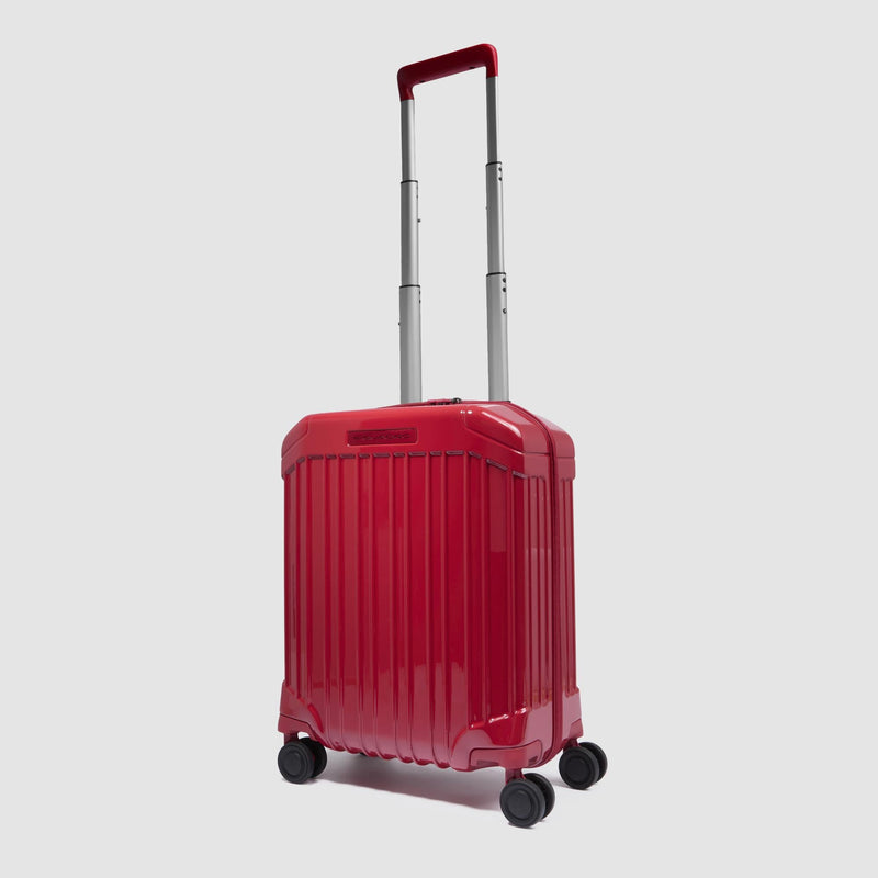 Trolley Piquadro Rigido Cabina 4 Ruote Policarbonato Rosso