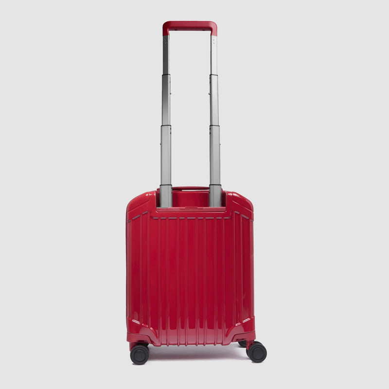 Trolley Piquadro Rigido Cabina 4 Ruote Policarbonato Rosso