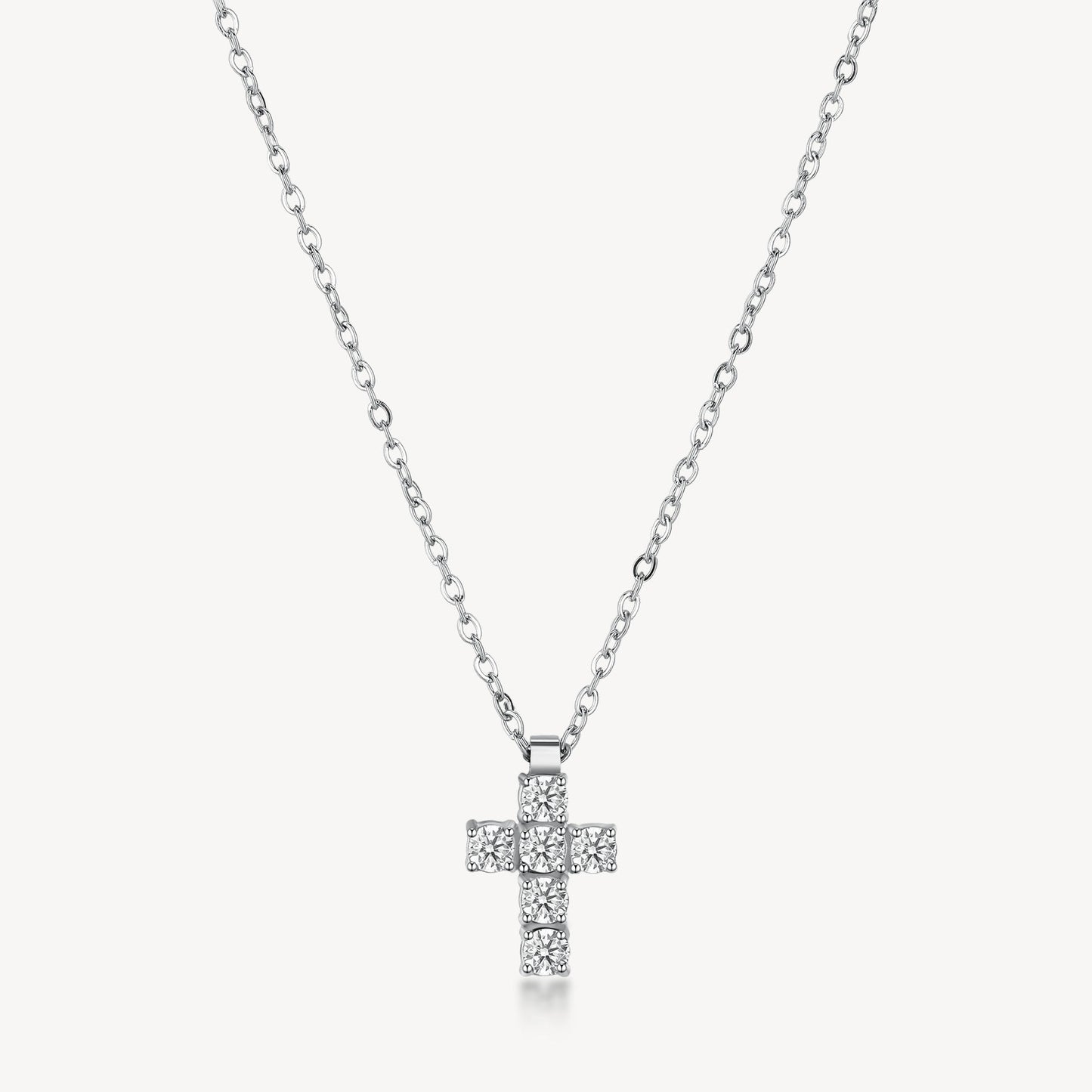 Collana Uomo Brosway Avantgarde Acciaio Pendente Croce Cristalli