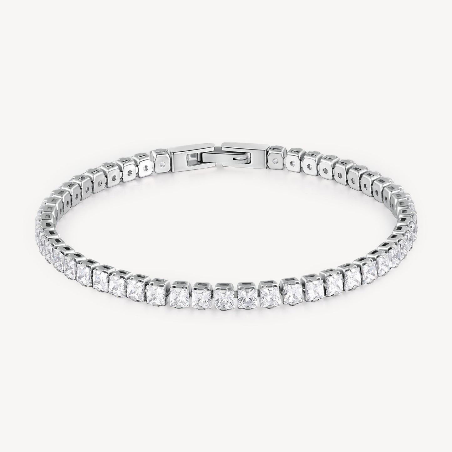 Bracciale Brosway Avantgarde Tennis In Acciaio Con Cristalli Quadrati