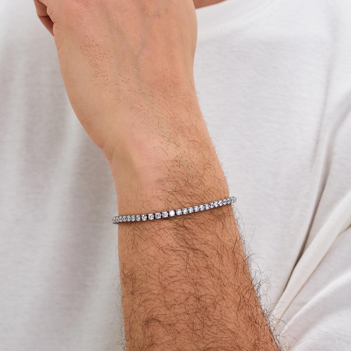 Bracciale Tennis Uomo Brosway Avantgarde Acciaio Cristalli