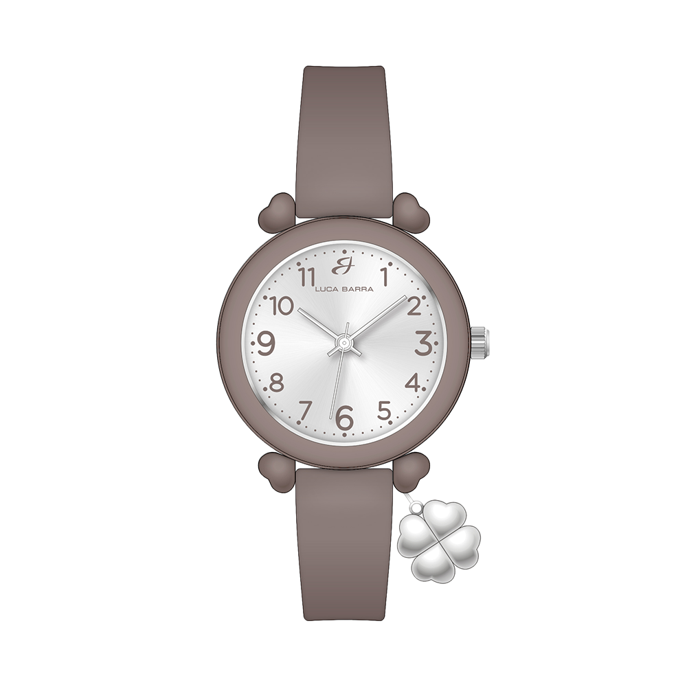 Orologio Donna Luca Barra Grigio Charm Quadrifoglio