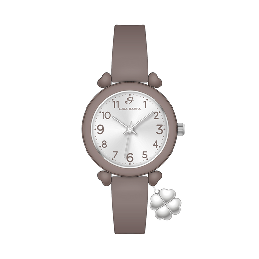 Orologio Donna Luca Barra Grigio Charm Quadrifoglio