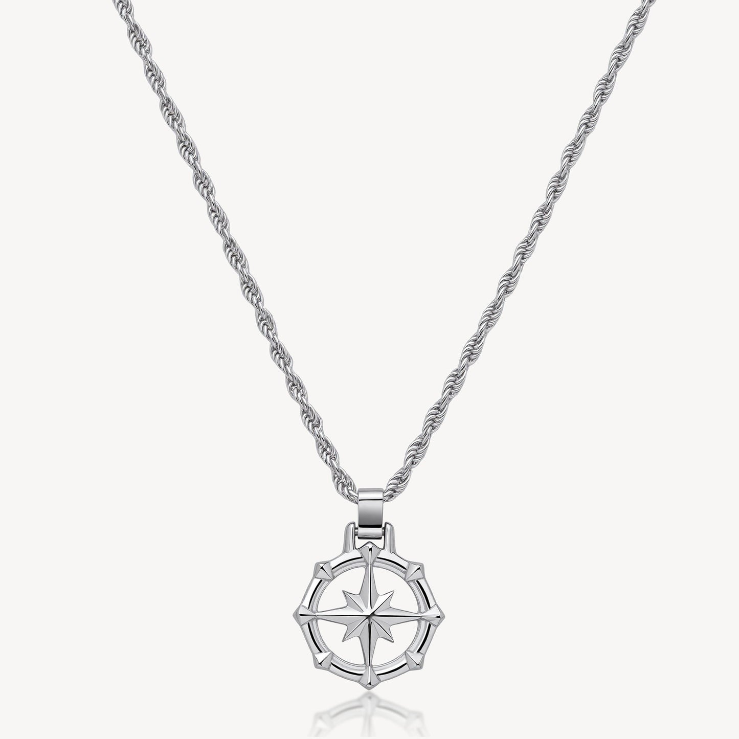 Collana Uomo Brosway Seawolf Fune Acciaio Pendente Rosa Dei Venti