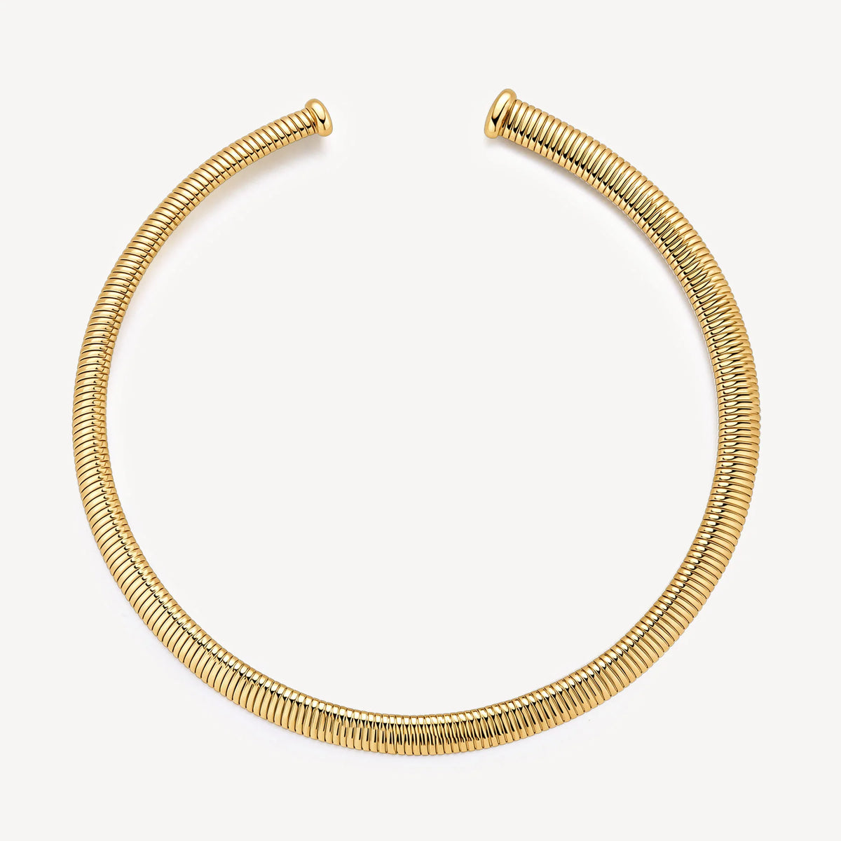 Collana Rigida Choker Brosway Weave Acciaio Pvd Oro Con Maglia Tubogas