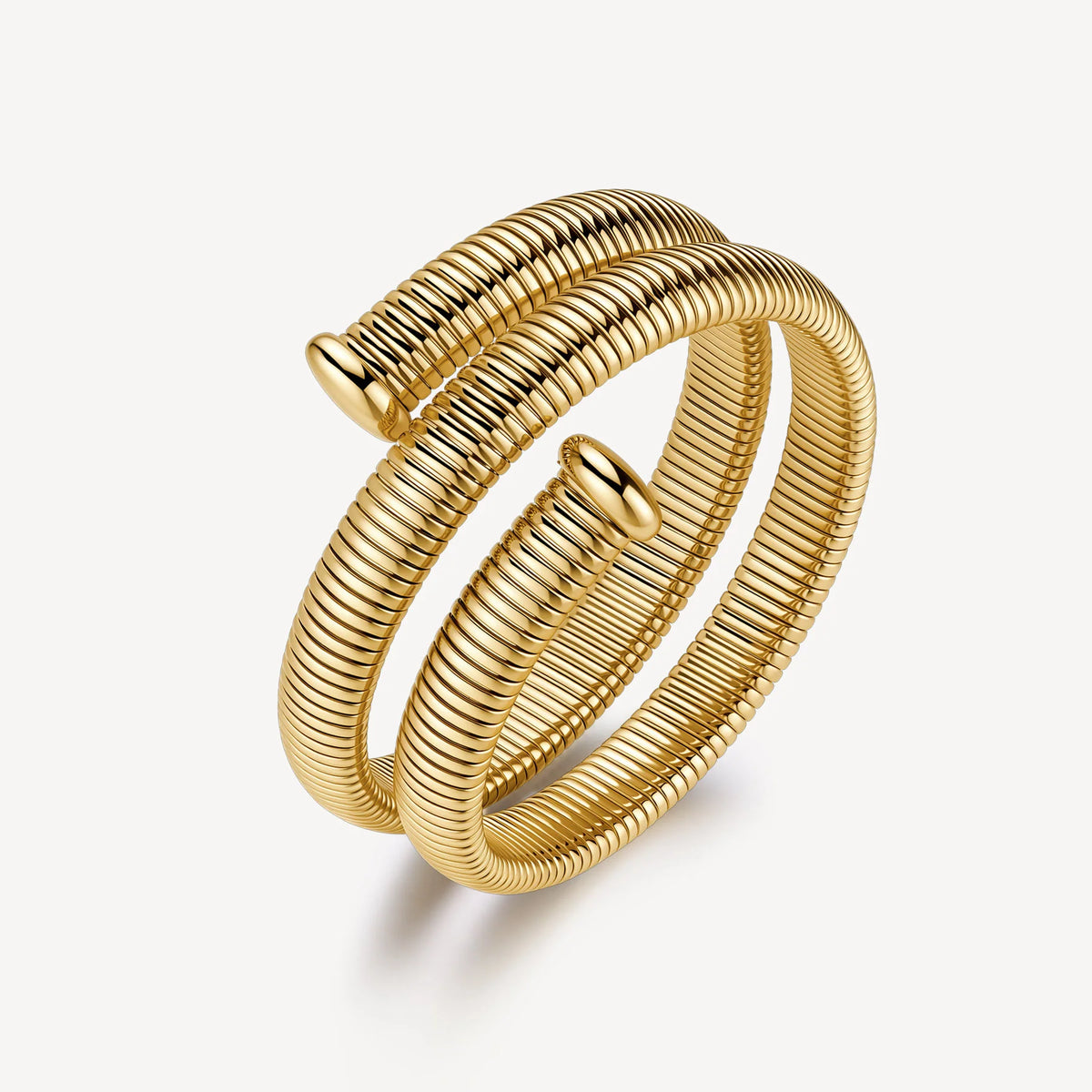 Bracciale Rigido Brosway Weave Acciaio Pvd Oro Maglia Tubogas A Due Giri