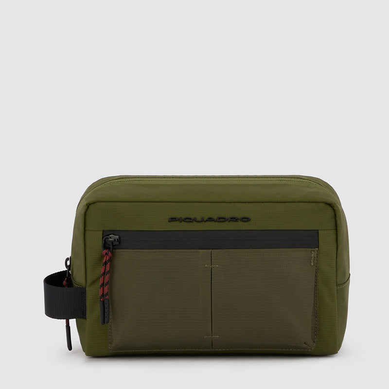 Beauty Piquadro Case in Nylon Verde