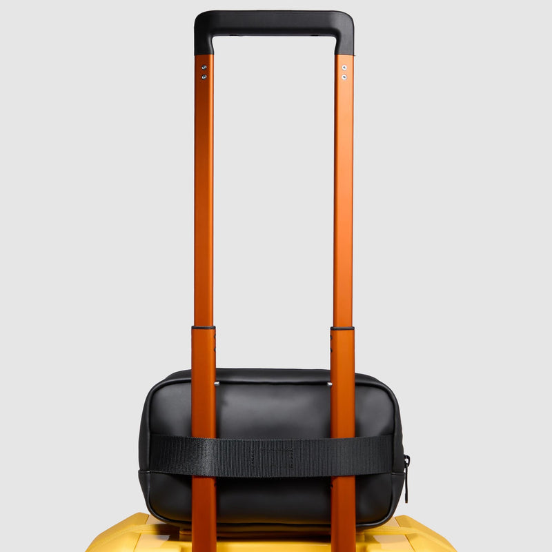 Beauty Case Piquadro Viaggio Tasca Frontale Tessuto Gommato Nero