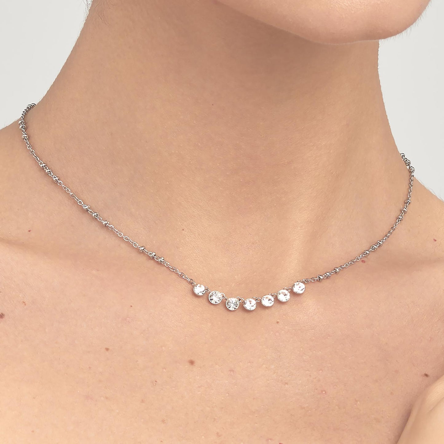 Collana Brosway Symphonia In Acciaio Con 7 Cristalli