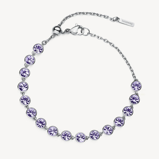 Bracciale Brosway Symphonia Tennis Con Cristalli Viola