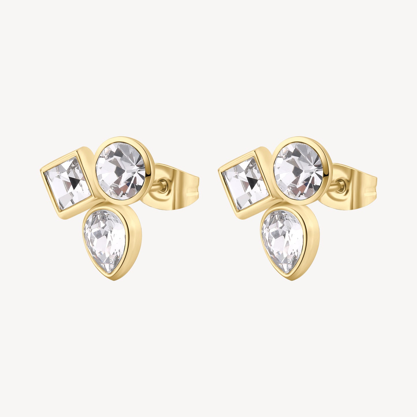 Orecchini Brosway Symphonia Lobo Pvd Oro Con Cristalli
